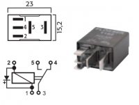 MICRO WISSEL RELAIS 24V 5/10A MET DIODE (1ST)