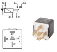 MINI COMMUTATEUR RELAIS 12V 20 / 30A AVEC DIODE 5 PÔLES (1PC) MINI COMMUTATEUR RELAIS 12V 20 / 30A AVEC DIODE 5 PÔLES (1PC)