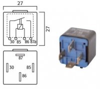 MINI CONTACT MAAK RELAIS 12V 30A 4-POLIG (1ST) MINI CONTACT MAAK RELAIS 12V 30A 4-POLIG (1ST)