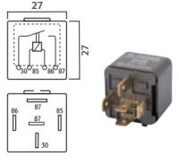 MINI CONTACT MAAK RELAIS 12V 30A 5-POLIG (1ST)