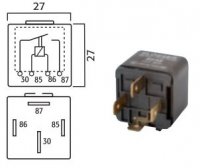 MINI CONTACT MAAK RELAIS 12V 30A MET WEERSTAND 4-POLIG (1ST) MINI CONTACT MAAK RELAIS 12V 30A MET WEERSTAND 4-POLIG (1ST)