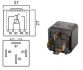 mini contact maak relais 12v 30a met weerstand 4polig 1st