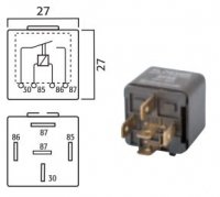 MINI CONTACT MAAK RELAIS 24V 20A 5-POLIG (1ST)