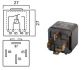 mini contact make relay 12v 30a with resistor 4 poles 1 pc