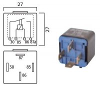 MINI CONTACT MAKE RELAY 24V 20A 4-POLE (1PC)