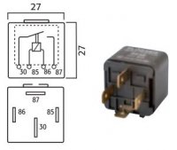 MINI CONTACT MAKE RELAY 24V 20A 4-POLE (1PC)