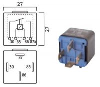 MINI CONTACT MAKE RELAY 24V 20A AVEC RESISTANCE 4 POLES (1PC) MINI CONTACT MAKE RELAY 24V 20A AVEC RESISTANCE 4 POLES (1PC)