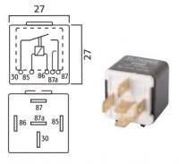 MINI RELAIS DE CHANGEMENT 12V 20 / 30A 5 PÔLES (1PC)