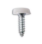 POLYTOPS NUMBER PLATE SCREWS WHITE (4,8X25) NO.10X1.IN (100PCS)