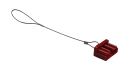 power connector stofkap 120a rood met trekkabel 1st