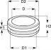 pvc doorvoertule dicht zwart 18x28x30mm h67 a18 20st