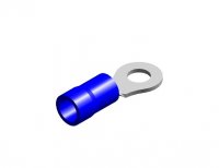PVC ECONOMY INSULATED RING TERMINALS BLUE M6 (6,4) (100) PVC ECONOMY INSULATED RING TERMINALS BLUE M6 (6,4) (100)