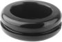 PVC GROMMET CLOSE BLACK 15X22.3X24MM (H=5.9) (A=2.0) (20PCS)