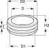 pvc grommet open black 160x240x300mm h11 a30 20pcs