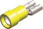 PVC HALF-INSULATED FEMALE DISCONNECTORS YELLOW 6,3X0,8 (5PCS)