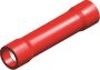 PVC INSULATED BUTT CONNECTORS RED 0,5-1,5 (5PCS)