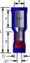 PVC INSULATED FEMALE BULLET DISCONNECTORS BLUE 5,0 (1000PCS)