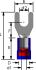 pvc insulated spade terminals blue m4 43 5pcs