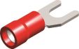 pvc insulated spade terminals red m4 43 50pcs