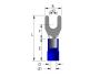 pvc kabelschoen standaard vork geel m6 64x12 100