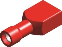 PVC KABELSCHOEN STANDAARD VROUW VOLLEDIG GEISOLEERD ROOD 6,3X0,8 SQ (100)