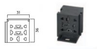 RELAIS VOET VOOR HIGH POWER RELAIS ZONDER TERMINALS 9-POLIG 2 x 9.5mm (1ST) RELAIS VOET VOOR HIGH POWER RELAIS ZONDER TERMINALS 9-POLIG 2 x 9.5mm (1ST)