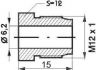 remnippel m12x1x15mm sw12 62mm 1st