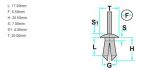 rivet frappe opel oe 1400806 90508809 20pc