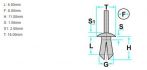 rivet frappe opel oe 94530507 90138810 1719245 20pc