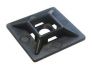 selfadhesive cable tie mounts black 19x19mm 100pcs