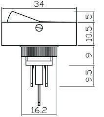 switch rechtangular round hole red 1pc switch rechtangular round hole red 1pc