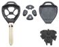 toyota car key empty housing including 4 buttons 1 pc