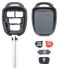 toyota car key empty housing including 4 buttons 1 pc