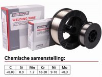 WELDING WIRE STAINLESS STEEL 308 LSI Ø 0.8MM 15KG (1PC) WELDING WIRE STAINLESS STEEL 308 LSI Ø 0.8MM 15KG (1PC)